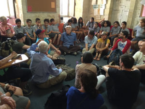 Pilgrimage group with Ramallah Friends School 4th grade Problem-solving Class