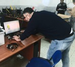 Man at a computer