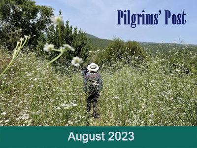 Cover for August 2023 Pilgrims Post E-News